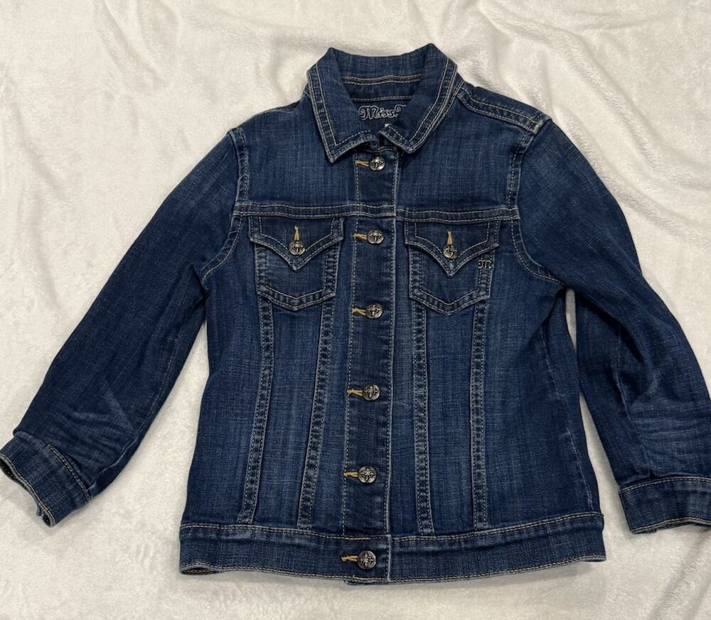 Miss Me Jean Jacket Women's Small Blue Medium Wash Long Sleeve Slim